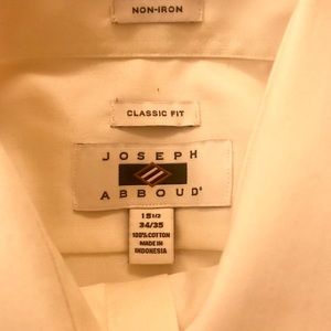 Joseph Abboud White Button Up Dress Shirt